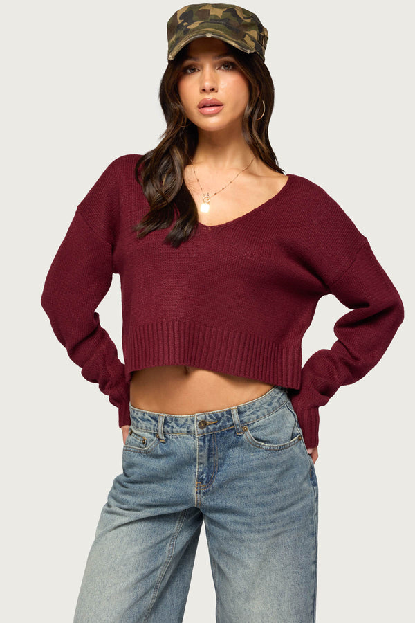 Sandi V Neck Knit Sweater view 1