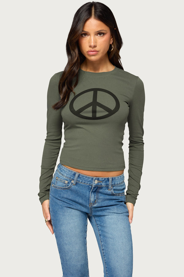 Perrey Peace Long Sleeve Top view 1