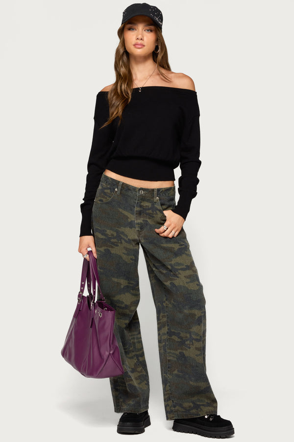 Bekky Off Shoulder Knit Sweater view 2