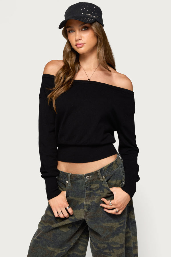 Bekky Off Shoulder Knit Sweater view 1
