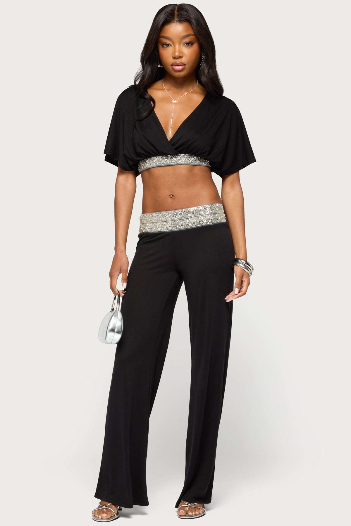 Tolly Beaded Straight Leg Pants
