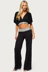 Tolly Beaded Straight Leg Pants
