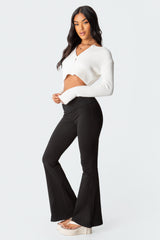 Naomi Foldover Flared Leggings