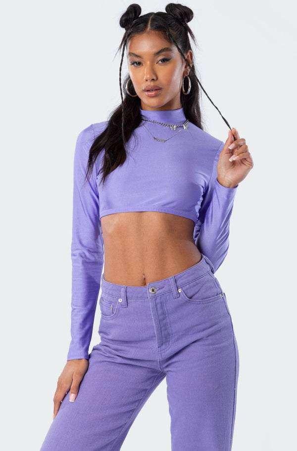 Kimmy Shiny Crop Top view 1