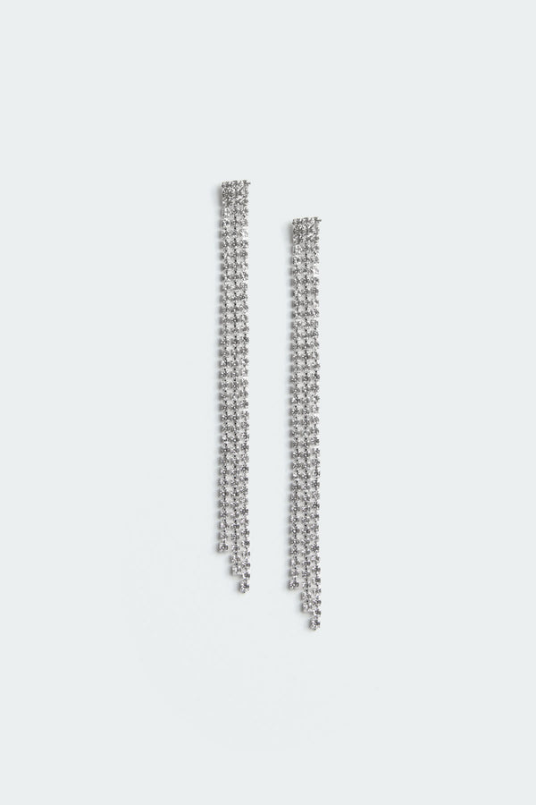 Glam Rhinestone Drop Earrings view 1
