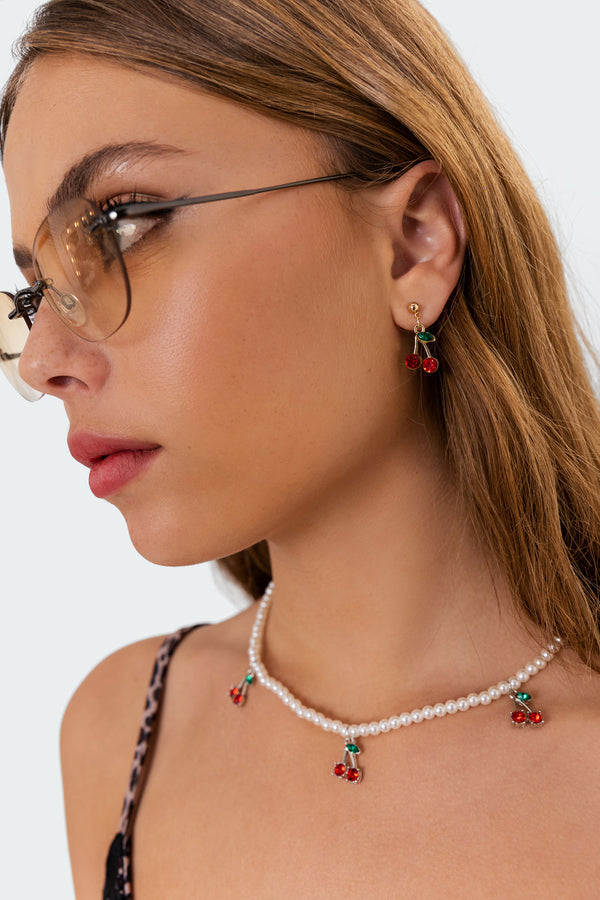 Cherry Drop Earrings view 2