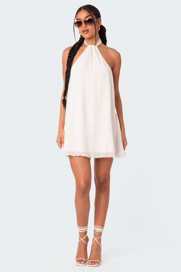 Palma Open Back Halter Mini Dress view 1