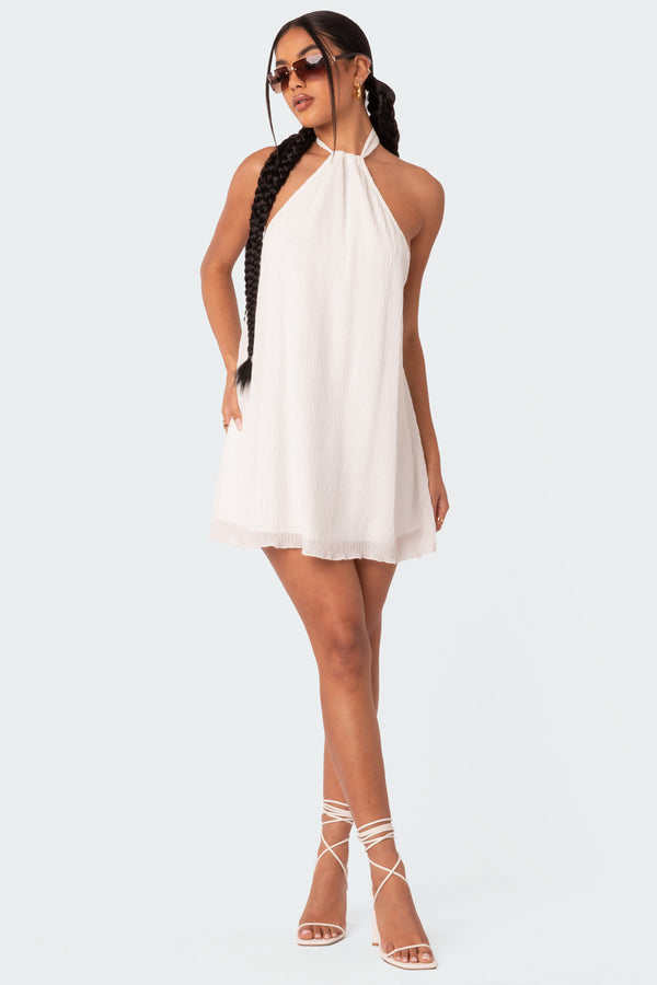 Palma Open Back Halter Mini Dress view 2