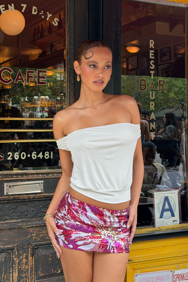 Glorya Flower Sequin Mini Skort view 1