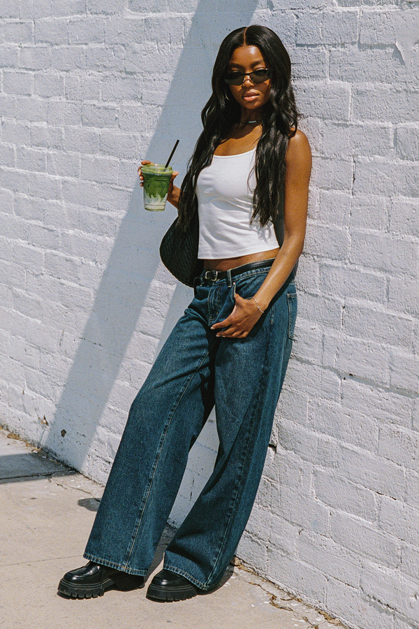 Raelynn Washed Low Rise Baggy Jeans view 2