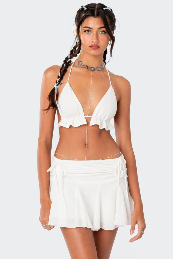 Keoni Ruffle Triangle Bra Top view 1