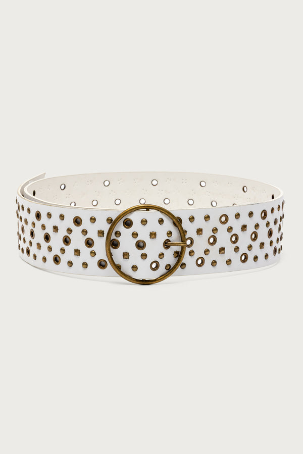 Stud & Grommet Faux Leather Belt view 2