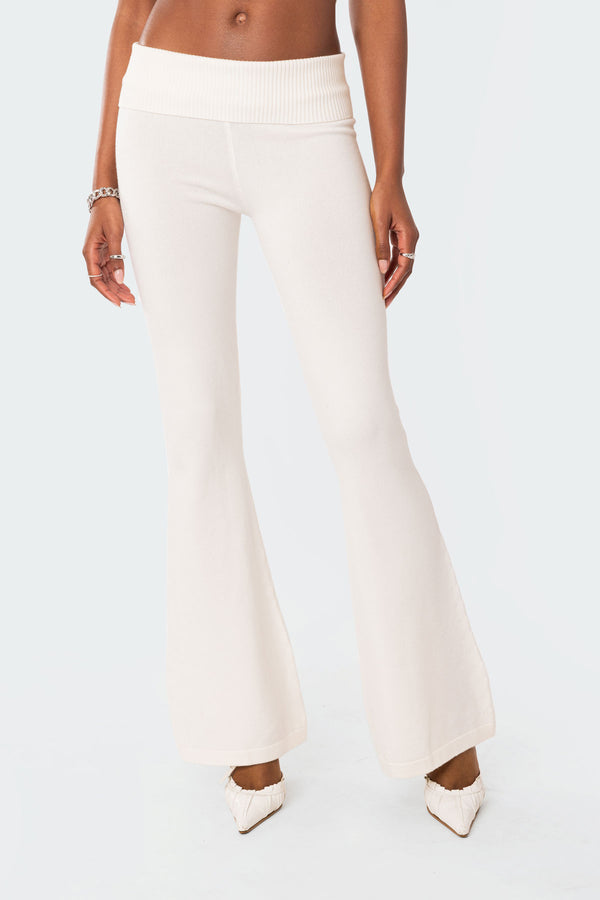 Desiree Knitted Low Rise Fold Over Pants view 2
