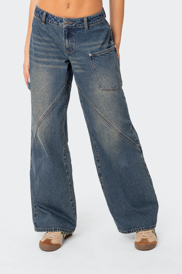 Serena Low Rise Baggy Carpenter Jeans view 2