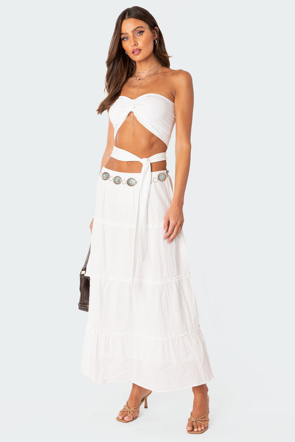 Wyatt Wrap Tie Bandeau Top view 1