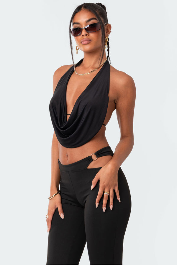 Monique Cropped Open-Back Top view 1