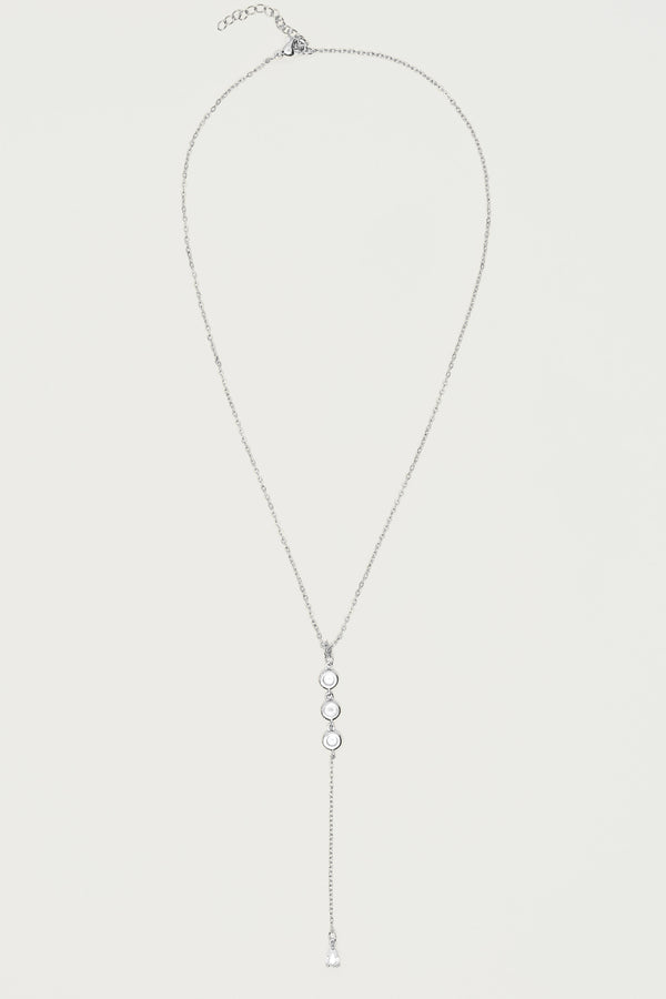 Rhinestone Cascading Necklace view 2