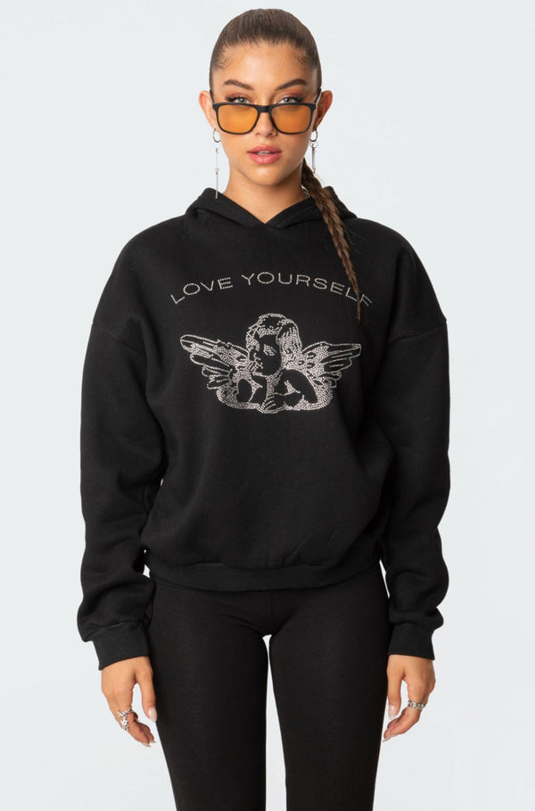 Angie Rhinstone Hoodie view 1