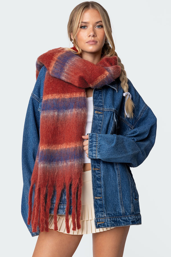 Chunky Striped Scarf view 1