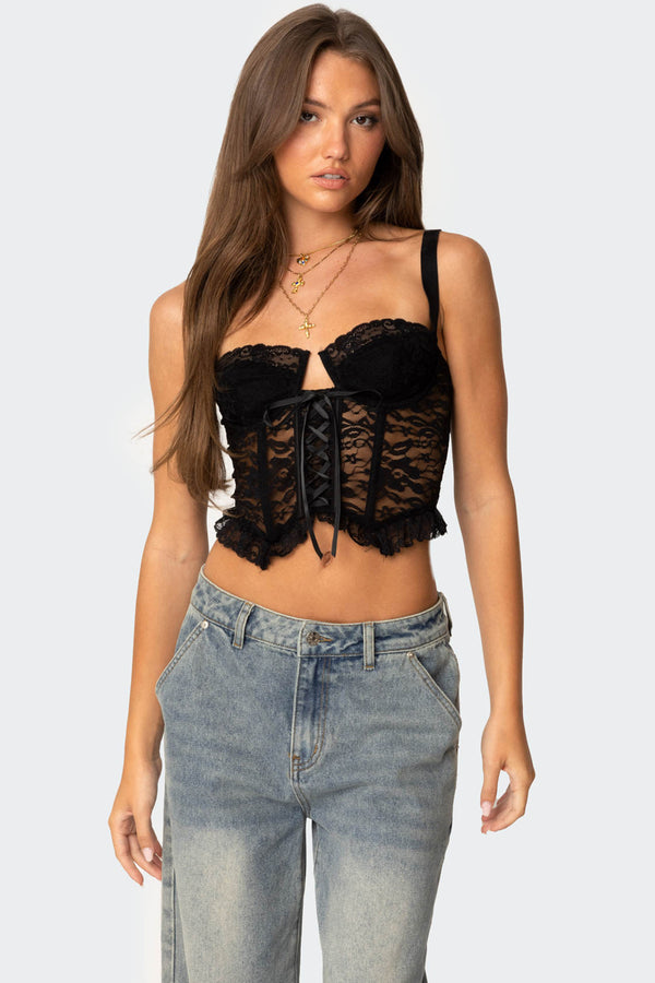 Josslyn Sheer Lace Corset view 1