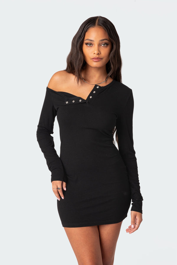 Soleste Ribbed Mini Dress view 2