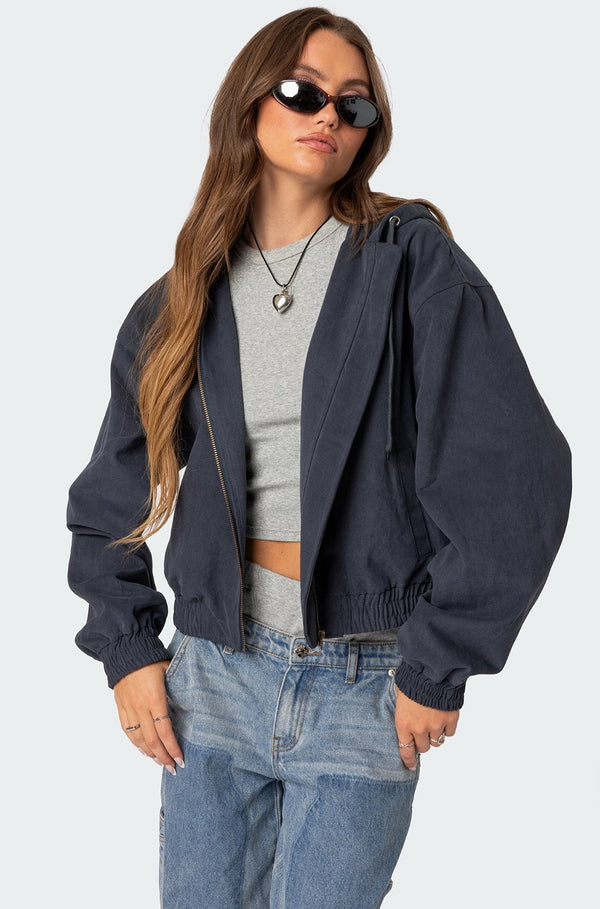 Milly Oversized Cropped Jacket view 1