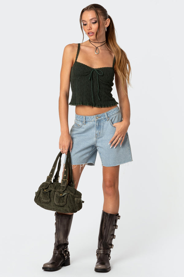 Lacey Knit Tank Top view 2