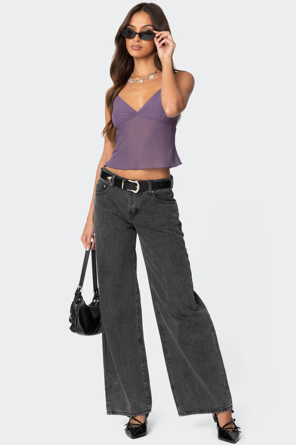 Serafina Sheer Mesh Tank Top view 2