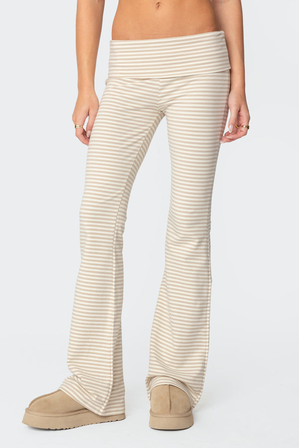 Kaeli Stripey Flared Leggings view 2