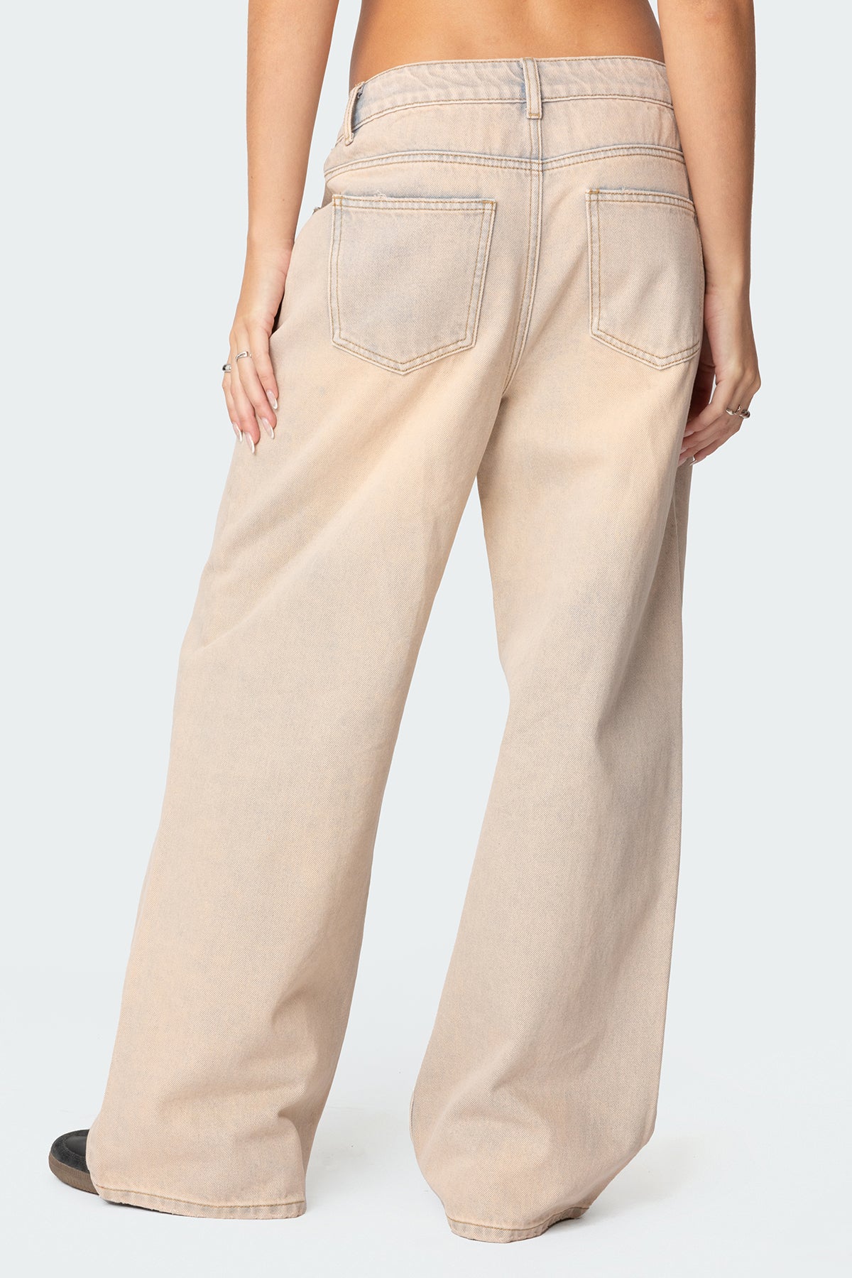 Dusty Washed Low Rise Baggy Jeans