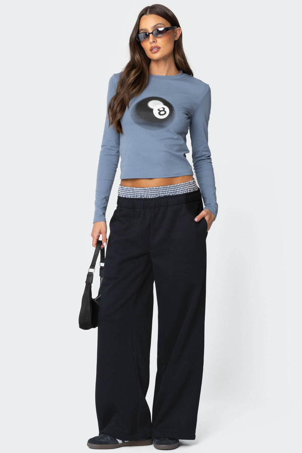 Gingham Boxer Detail Sweatpants view 1
