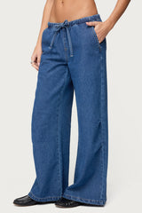 Vicky Tie Waist Low Rise Baggy Jeans
