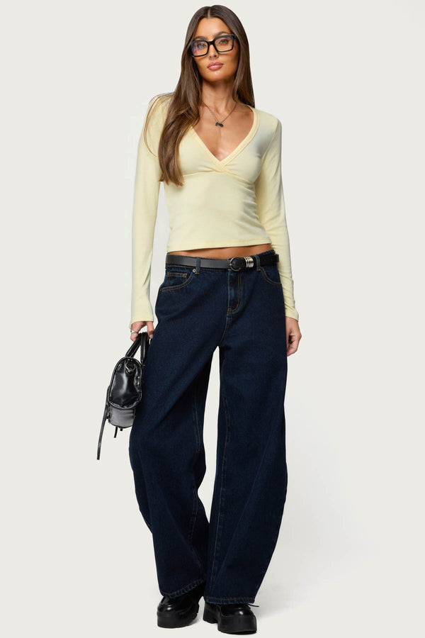 Doron V Neck Long Sleeve Top view 2