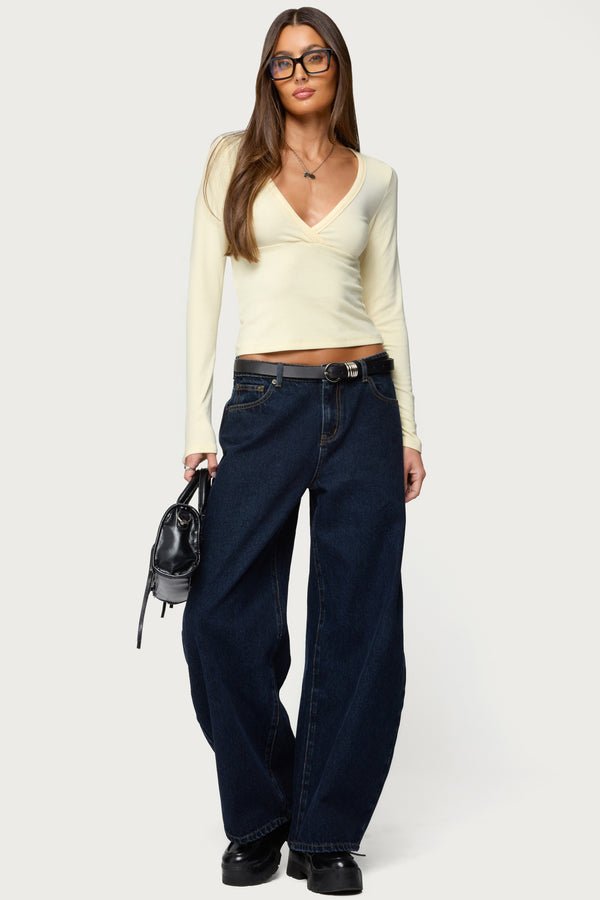 Jillian Low Rise Oversized Barrel Jeans view 1