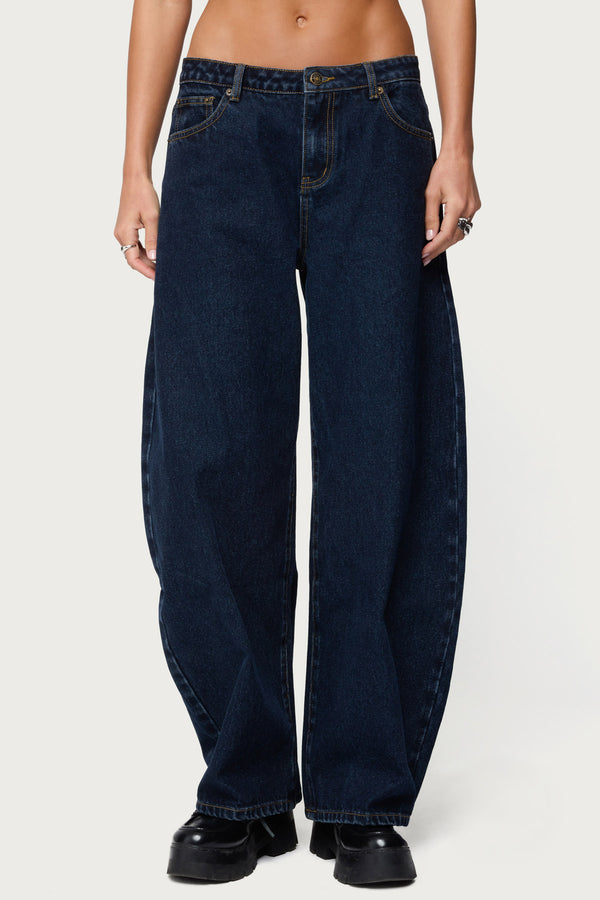 Jillian Low Rise Oversized Barrel Jeans view 2