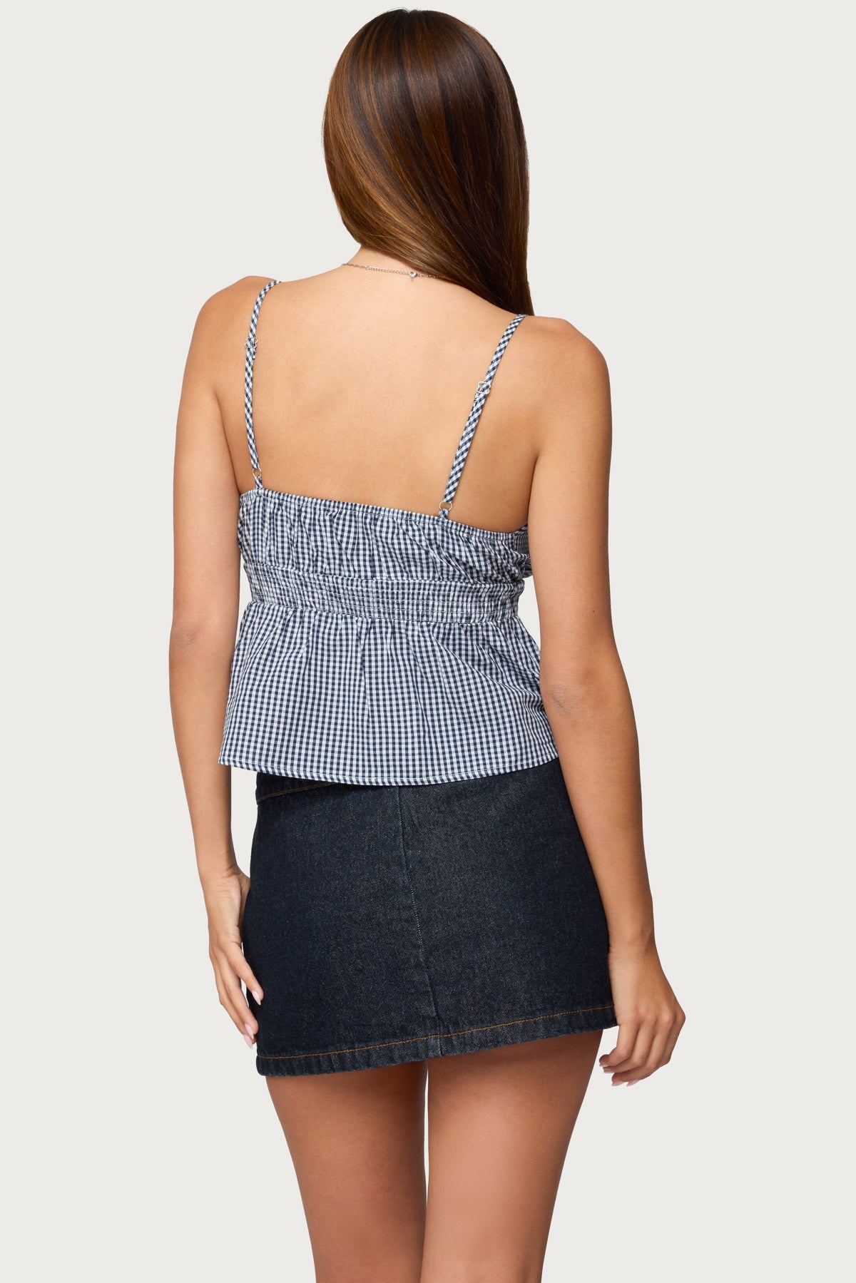 Zahara Gingham Babydoll Top