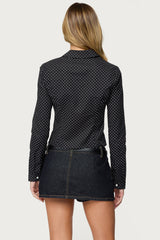 Ilia Polka Dot Button Up Shirt