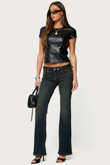 Raphaela Faux Leather Top