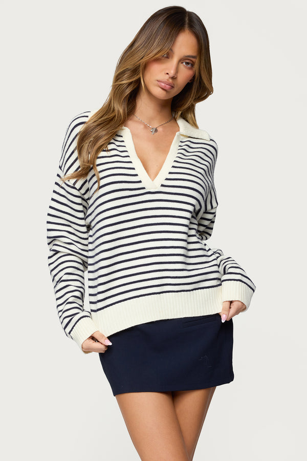 Copenhagen Oversized Striped Sweater view 1