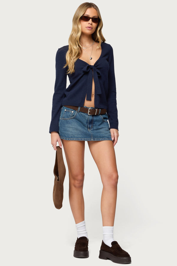 Demi Tie Front Knit Cardigan view 2