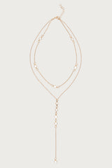 Stone Layered Cascading Necklace