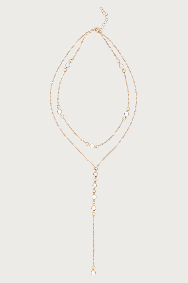 Stone Layered Cascading Necklace view 2