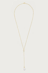 Cascading Pearly Rhinestone Necklace