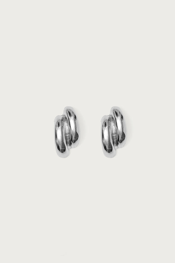Two Time Chunky Stud Earrings view 2