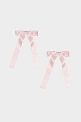 Satin Effect Ribbon Hair Clip Pack