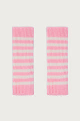 Striped Knit Fingerless Gloves
