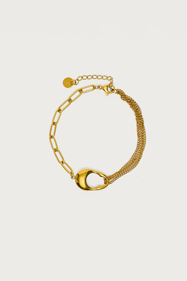 Abstract Ring Multi Chain Bracelet view 2