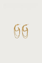 Dangling Chain Hoop Earrings