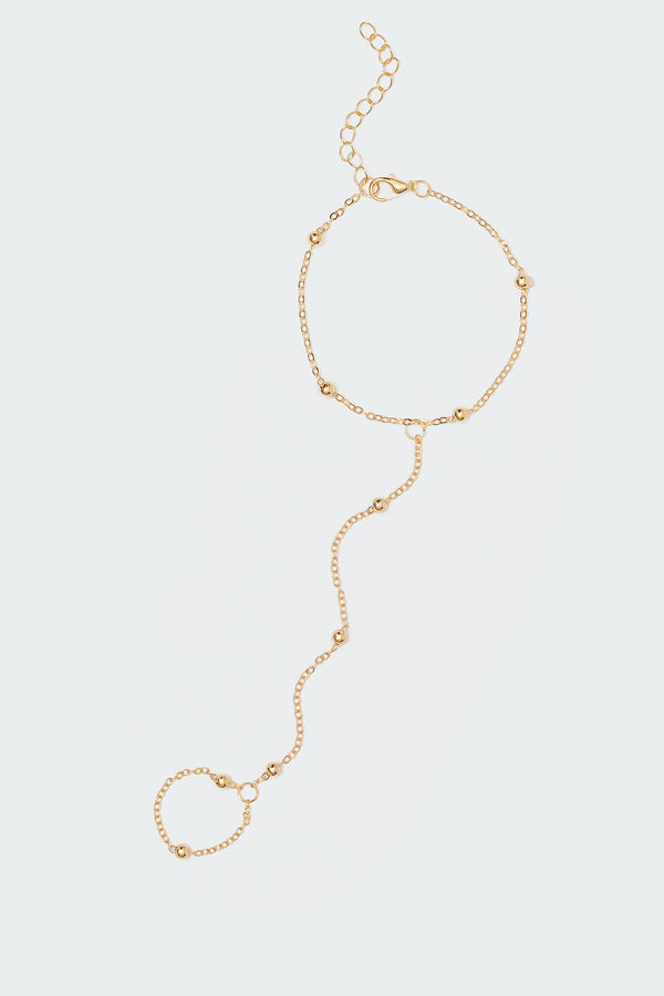 Metal Bead Hand Chain view 2