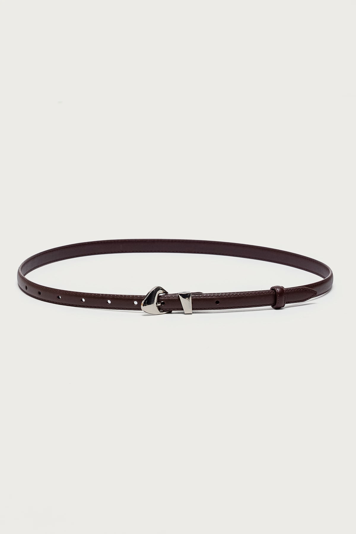 Abstract Buckle Faux Leather Belt